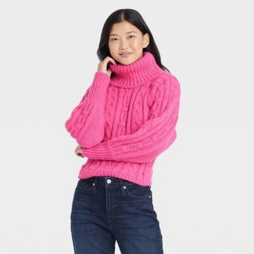 A New Day NWT Bright Pink Turtleneck 
