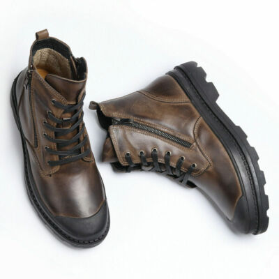 Leather Men Boots Handmade Leather Boots Genuine Leather Men Ankle Boots