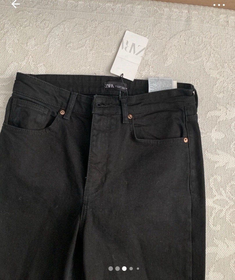 New Zara Mid Rise Cropped Flare Jeans Size 40 eBay
