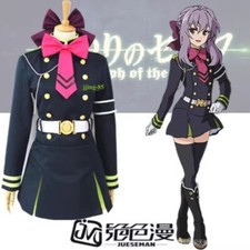 Anime Seraph of the end Hiiragi Shinoa Cosplay Costume Uniform Halloween Outfits