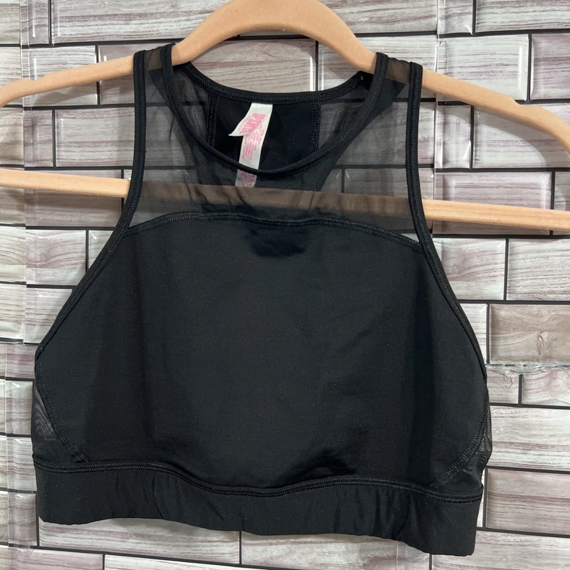 victoria-secret-vs mesh block sports logo tank-bra