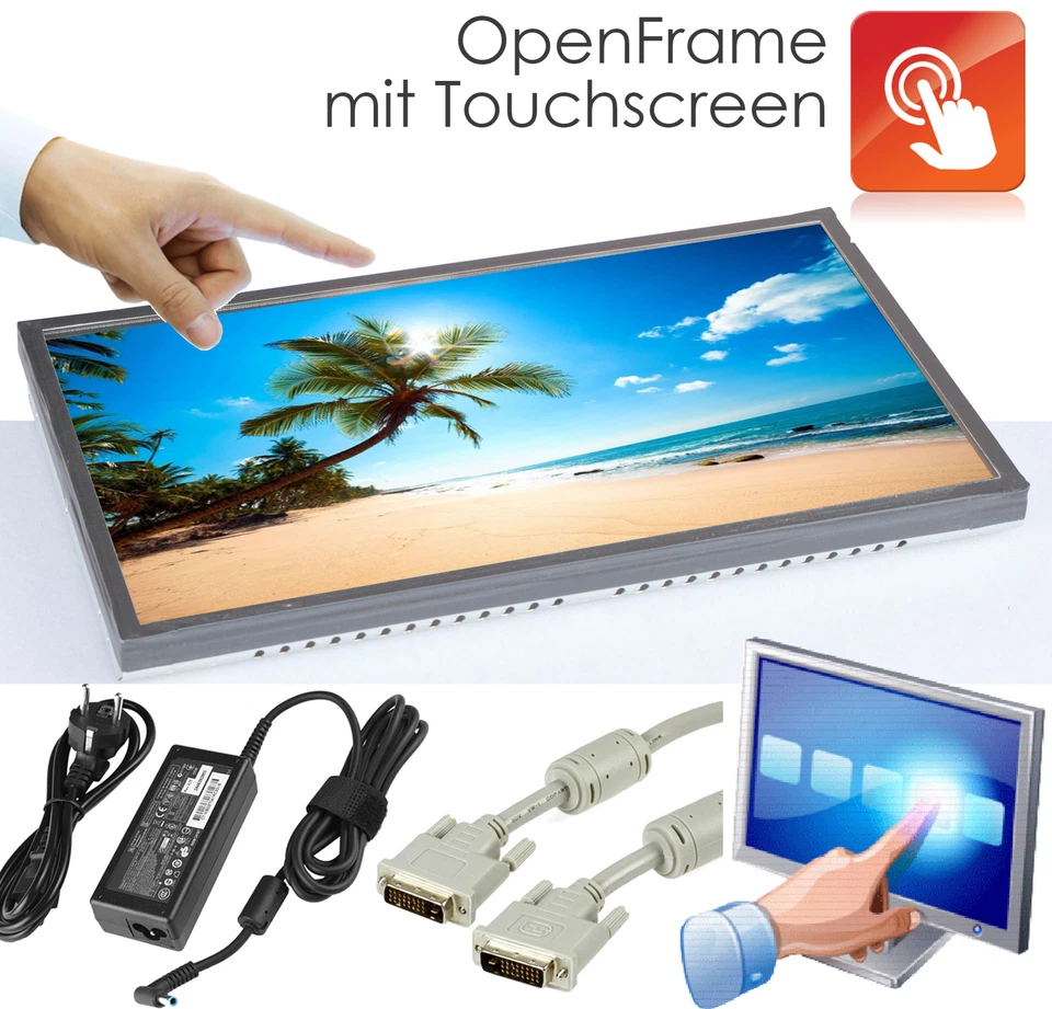 23,8" 60,5cm OPENFRAME TOUCHSCREEN MONITOR DISPLAY NOVOMATIC VGA DVI GAMEAUTOMAT - Bild 2 von 4