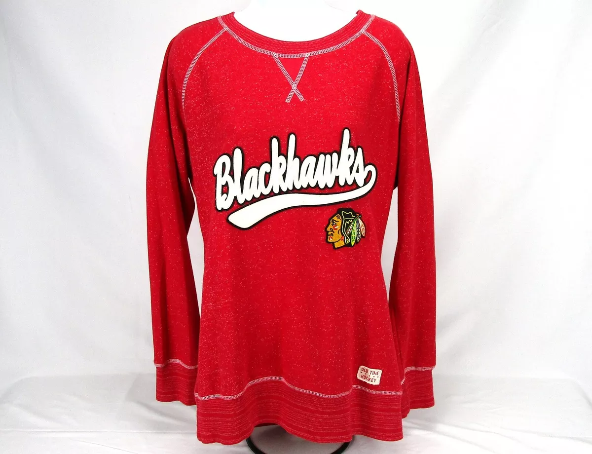 Old Time Hockey Chicago Blackhawks Women s XL Sweatshirt Red NHL Fan Apparel