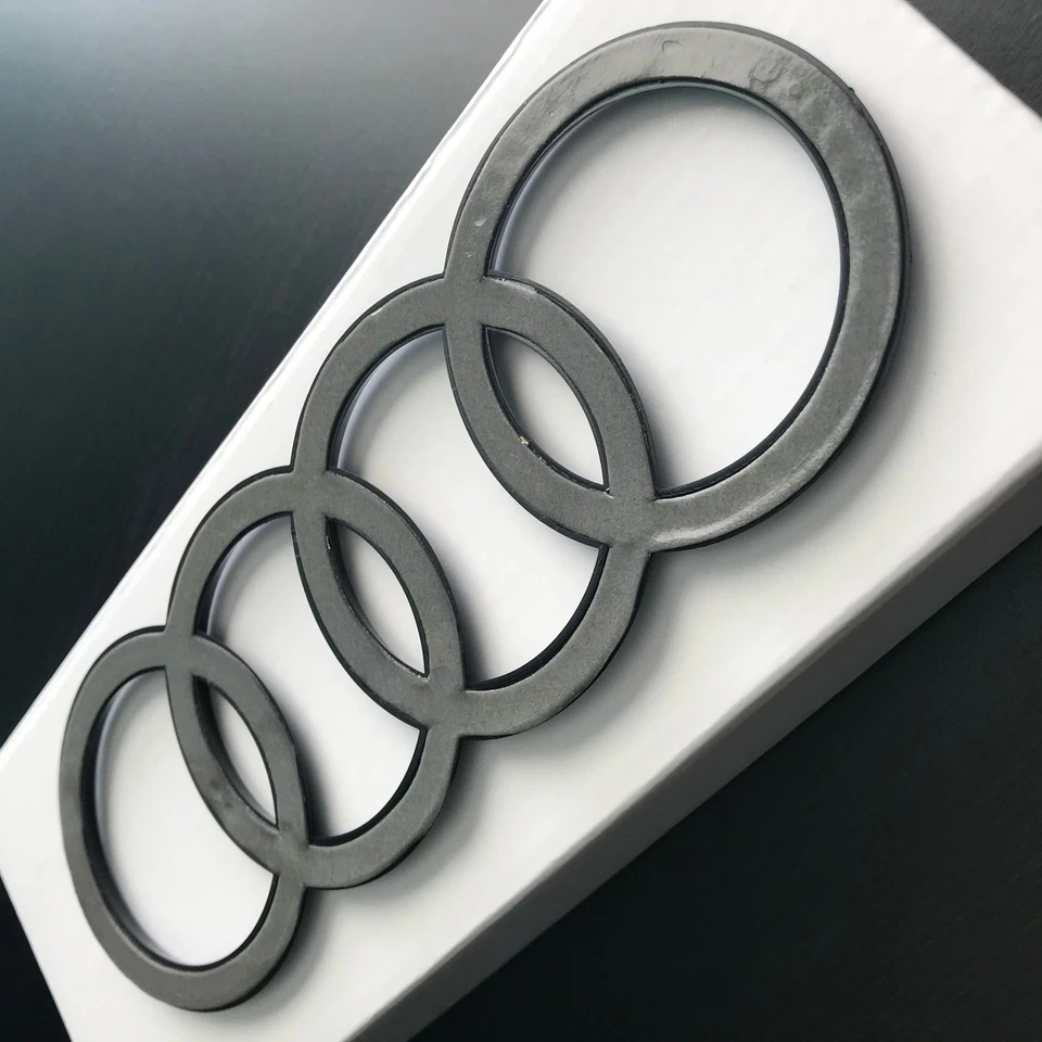 Anillos de maletero trasero negro brillante emblema insignia logotipo para Audi A1 A3 S3 A4 S4 A5 S5 A6 Foto 2 de 3