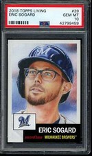 2018 Topps Living Set #39 Eric Sogard PSA 10 Gem Mint Card 42799459