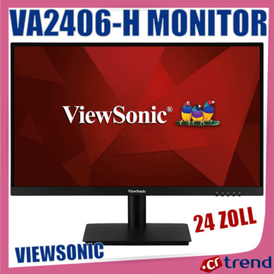 ViewSonic VA2406-H 24'' Monitor Full HD, HDMI/VGA, Blaulichtfilter, Schwarz