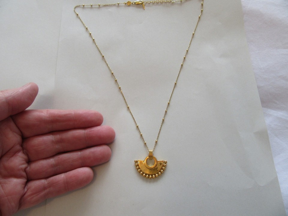 QUALITY MISSOMA DESIGNER ZENYU FAN GOLD PENDANT NECKLACE BRAND NEW eBay