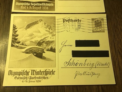 Germany postcards 1936, Berlin Olympics Postcard, used and Unused. S and Winter. - Picture 4 of 9