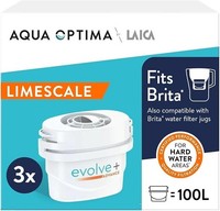 Limescale Hard Water Filter Cartridge 3 or 6 Pk Aqua Optima Evolve+ Fits Brita*