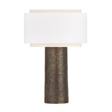 Hudson Valley Ashburton 1Lt Table Lamp, Bronze/White Linen 1 - L4332-BRZ