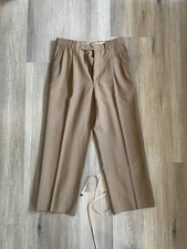 Vintage Made In USA Trouser Slacks Pleated 30x24 Tan Pants