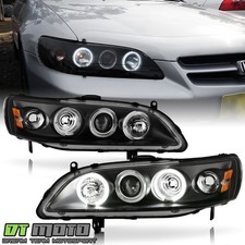For Black 1998-2002 Honda Accord 24dr Led Halo Projector Headlights Leftright For Black 1998-2002 Honda Accord 24dr Led Halo Projector Headlights Leftright
