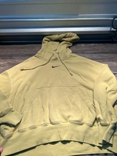 Nike Hoodie Womens Small Olive Green Pullover Kangaroo Pocket center swoosh