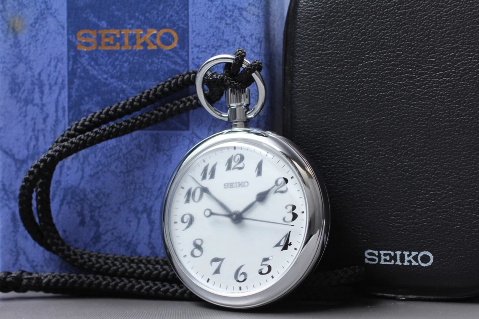 Vintage 2002 N MINT Seiko Pocket 7C21-0A20 Railway Quartz Mens Watch From JAPAN - Image 2 of 4