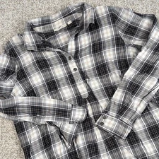 Uncommon Threads XS Plaid Long Sleeve Button Up Shirt Tunic Top