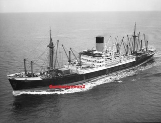 BLUE FUNNEL LINE. SS LAOMEDON. 1960s. 10x8'' PHOTOGRAPH
