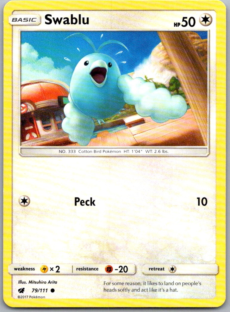 Swablu 79/111 SM - Crimson Invasion Common NM