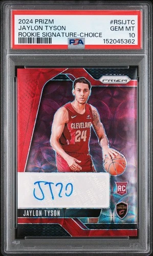 2024 PANINI PRIZM ROOKIE SIGNATURES CHOICE #RSIJTC JAYLON TYSON ROOKIE RC PSA 10