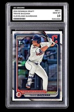 2024 Travis Bazzana 1st Bowman Draft Rookie Card #BD-1 Guardians Graded 10