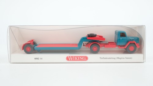 Wiking H0 050204 semirremolque de carga baja (Magirus Saturn) | Condition: Gebraucht
