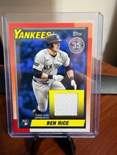 2025 Topps 1990 Topps Baseball Relic Card Ben Rice #90R-BR Orange /150 RC
