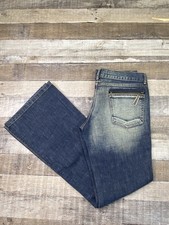 Jeans Dolce & Gabbana blu donna tasca zip gamba larga 34x34,5* vita media Italia