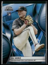 DJ Herz Topps 2025 Topps Chrome Black #67 Blue Refractors SN,RC #/150