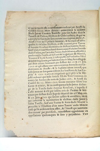 LIVRE ANCIEN DROIT EXEMPTION TUTELLE BURALISTE TRELOU CHÂTEAU-THIERRY 1721