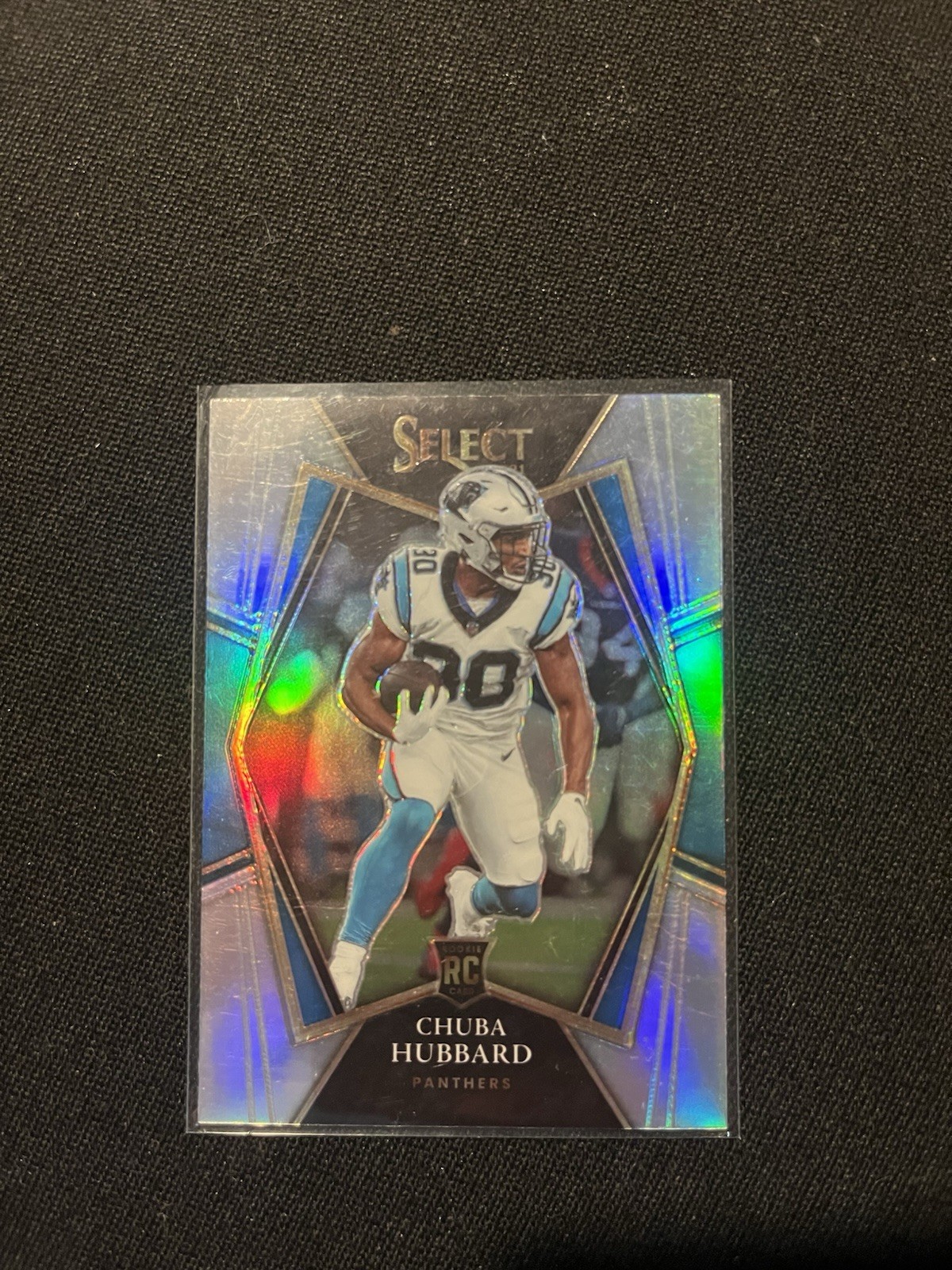 2021 Panini Select - Premier Level Chuba Hubbard #176 Silver Prizm (RC)