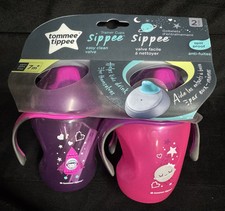 Tommee Tippee Sippee Cup Anti-Fuites 7m Purpl Rocket  Pink Spaceman Spill Prof