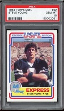 1984 Topps USFL Football #52 Steve Young PSA 10