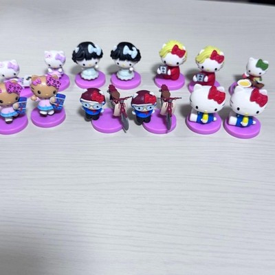 Hello Kitty Mini Figuren Set 14 Teile Lila Base Lot Sammlung Süß