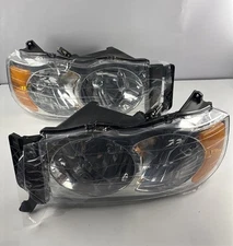 DNA Motoring HL-OH-DR02-CH-AM Headlight Assembly Set Dodge Ram 2002-2005 Chrome