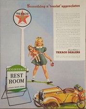 1941 Texaco Dealer Vintage Ad Something a Tourist Appreciates