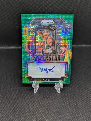 2022 WWE Prizm Xia Li Superstar Autographs Auto Green Pulsar 1/25