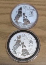 2 2023 Australian Year Of The Dragon  1 oz proof. 1 with Dragon Privy 1 without.