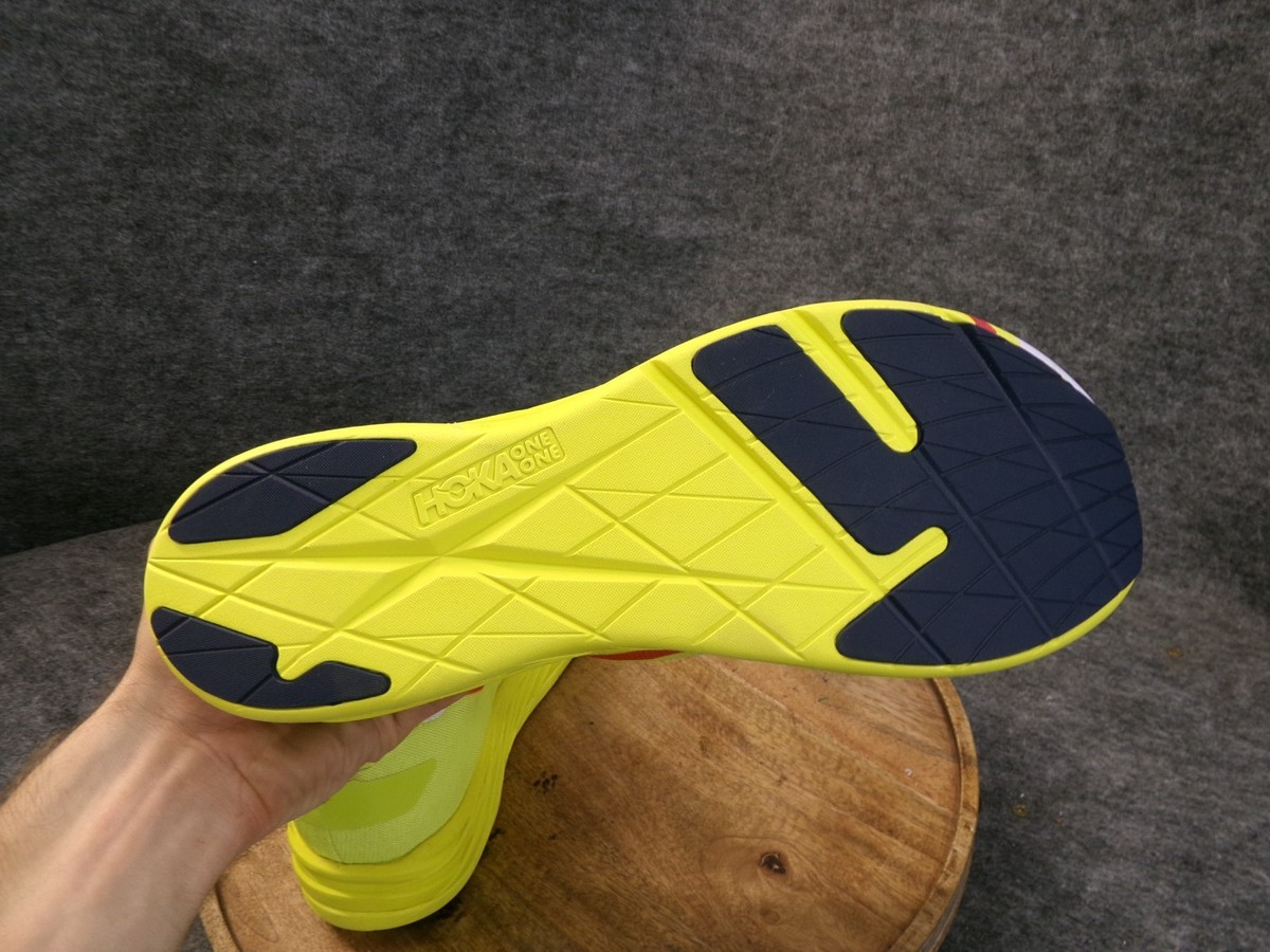 HOKA One One Rocket X Running Shoes White/Yellow Men display picture 1