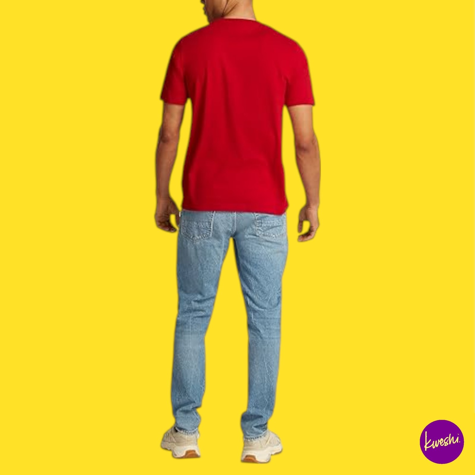 TOMMY HILFIGER Men's T-Shirt, Essential Solid Pocket Tee Medium Red UK S | EU 46 image 3