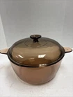 New ListingVtg Visions Corning Ware Pyrex Amber 4.5L 5qt Glass Dutch Oven Stock Pot & Lid