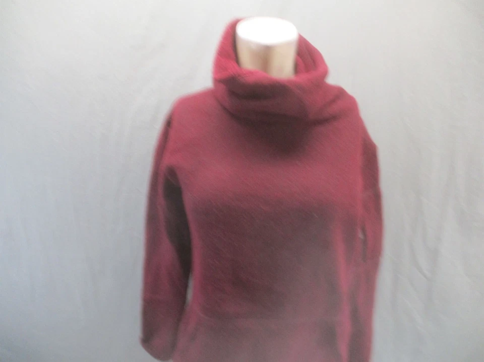 Smartwool Size M Womens Bordo Wool Blend Fleece Cowl Neck Softy Pull Over 627 - Image 2 of 4