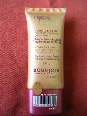 Bourjois HAPPY LIGHT SPF15 Foundation 15 Abricote Hale Full Sized NWOB