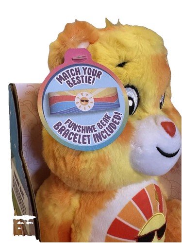 Funshine Care Bear 12” Plush 2024 With Friendship Bracelet New In Box - Picture 4 of 5