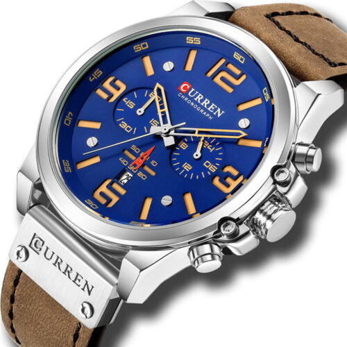 Mens Luxury Big Dial Watches Fashion Waterproof Elegant Wristwatch Luminous Date - Picture 2 of 18