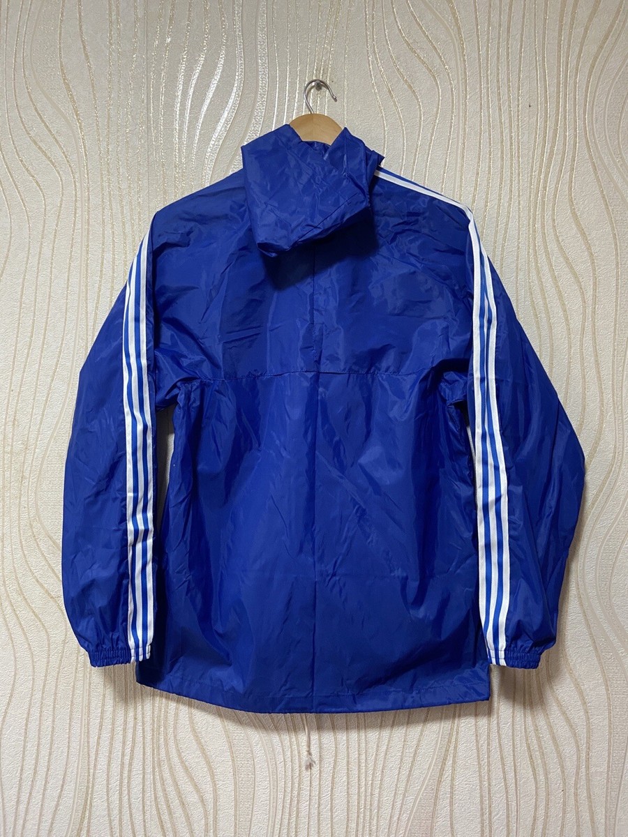 ADIDAS 80s VINTAGE RAINCOAT WATERPROOF sz 168 MEN BLUE | eBay ADIDAS 80s VINTAGE RAINCOAT WATERPROOF sz 168 MEN BLUE | eBay