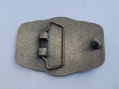 The Great State Of Texas Belt Buckle Star Brass Finish 3.50" X 2.50" Buckle - Picture 2 of 2