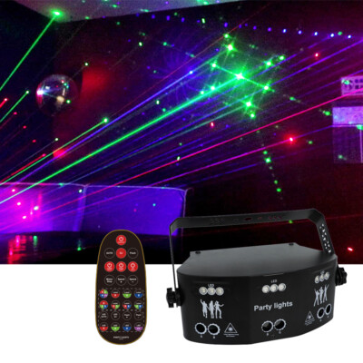 15-eye RGB DMX Laser Stage Strobe Light Projector LED DJ Disco Party Lighting