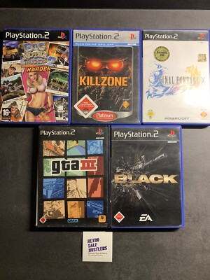 PS2 Bundle FSK18 GTA 3, Killzone, Black, Big Mutha Truckers 2 Final Fantasy X