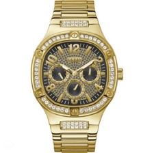 Image of Guess Watch Mens Duke Stainless Steel Gold 46mm GW0576G2 RRP £235