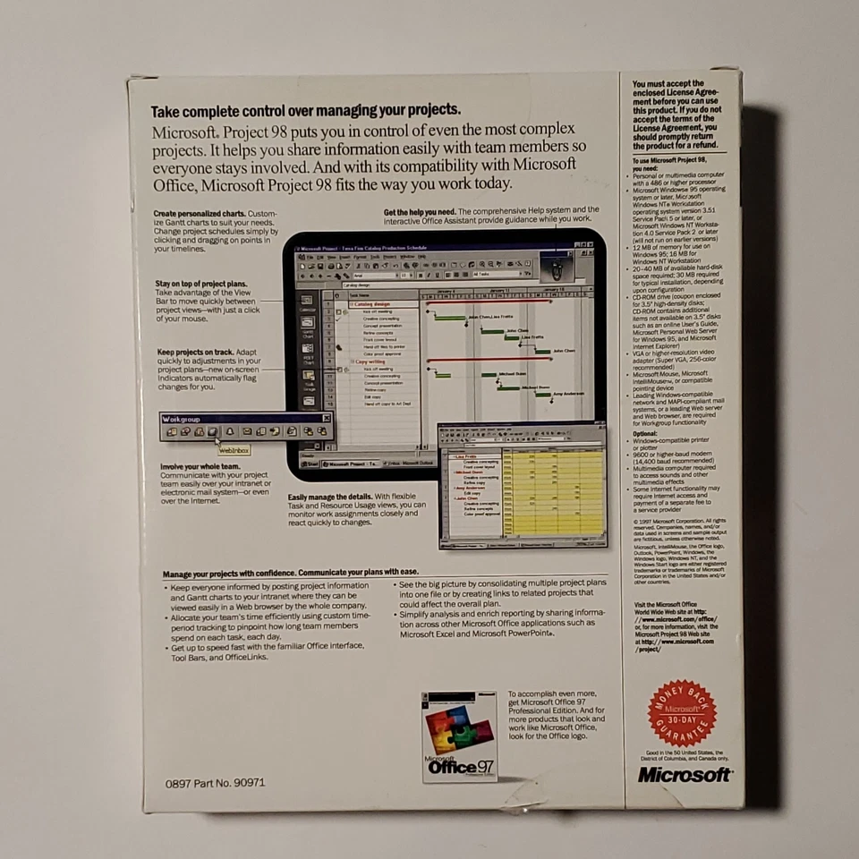 Microsoft Project 98 Full Version Sample For PC Maybe New - Image 2 of 4