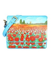 Designer Leather Bag Hand Painted Tote Handbag Shoulder Cross body Messenger 